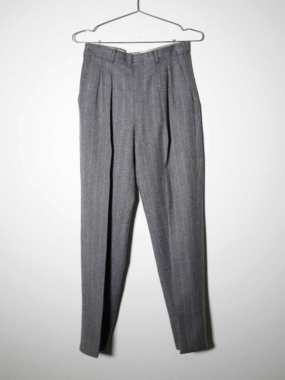 Nino Cerruti Virgin Wool Gray Pinstripe Trousers Womens Small Career Pants